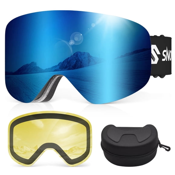 Gafas de esquí Snowalva sin marco para snowboard con lente magnética UV400