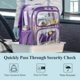 thumbnail image 6 of Vafful Clear Backpack for School Stadium Heavy Duty PVC Transparent Extra Large Capacity School Bag Travel Work Unisex 17'' Purple, 6 of 6