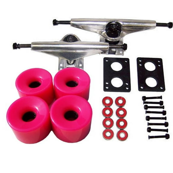 LONGBOARD Skateboard 6.0 TRUCKS 76mm PINK WHEEL Package
