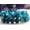 Blue, variant on 6/8/10/12mm Multi-color Striped Agate Round Beads Elastic Bracelet 7.5''-Blue-12mm