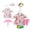 Pink, variant on Raincoat Porch Goose Outfits for 23'' Statue, Spring Porch Goose Outfit with Raincoat, Hat, Umbrella for Outdoor Garden Yard Patio Spring Summer Decoration