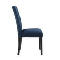 thumbnail image 5 of Cobre Contemporary Velvet Dining Chair with Nailhead Trim(Set of 2) in Blue, 5 of 8
