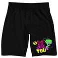 thumbnail image 6 of Invader Zim I Don't Like You Adult Black Sleep Pajama Shorts-XL, 6 of 7