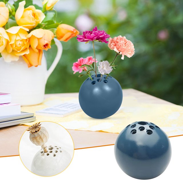 Florero hecho a mano Flor Ambiente familiar Florero decorativo Florero redondo Adorno de arreglo Wmkox8yii HKAHFKAH1033