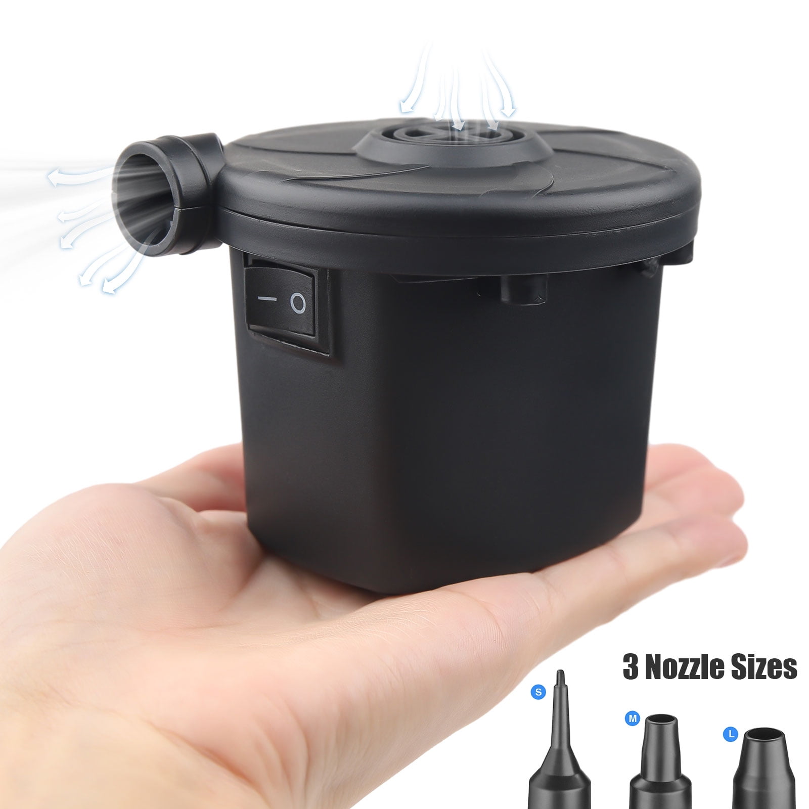 Airkoul Household Electric Air Pump Pump Inflator Deflator Cushions,Black