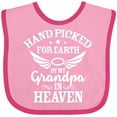 thumbnail image 3 of Inktastic Handpicked for Earth by My Grandpa in Heaven Angel Wings Boys or Girls Baby Bib, 3 of 4