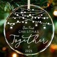thumbnail image 1 of Adorno colgante de cristal THDZS First Christmas Together, 8 cm, 1 of 6