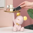 thumbnail image 4 of Estatua de Oso de Resina Ndcxsfigh Bandeja de Almacenamiento para Llaves Decoración del Hogar Rosa Libre de BPA, 4 of 9