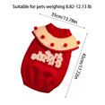 thumbnail image 3 of Christmas Knitted Cat Sweater,Cat Sweater Winter Warm Pullover Turtleneck Knitwear with Cute Bunny Embroidery Pattern,for Winter Pet Dress Up, 3 of 7