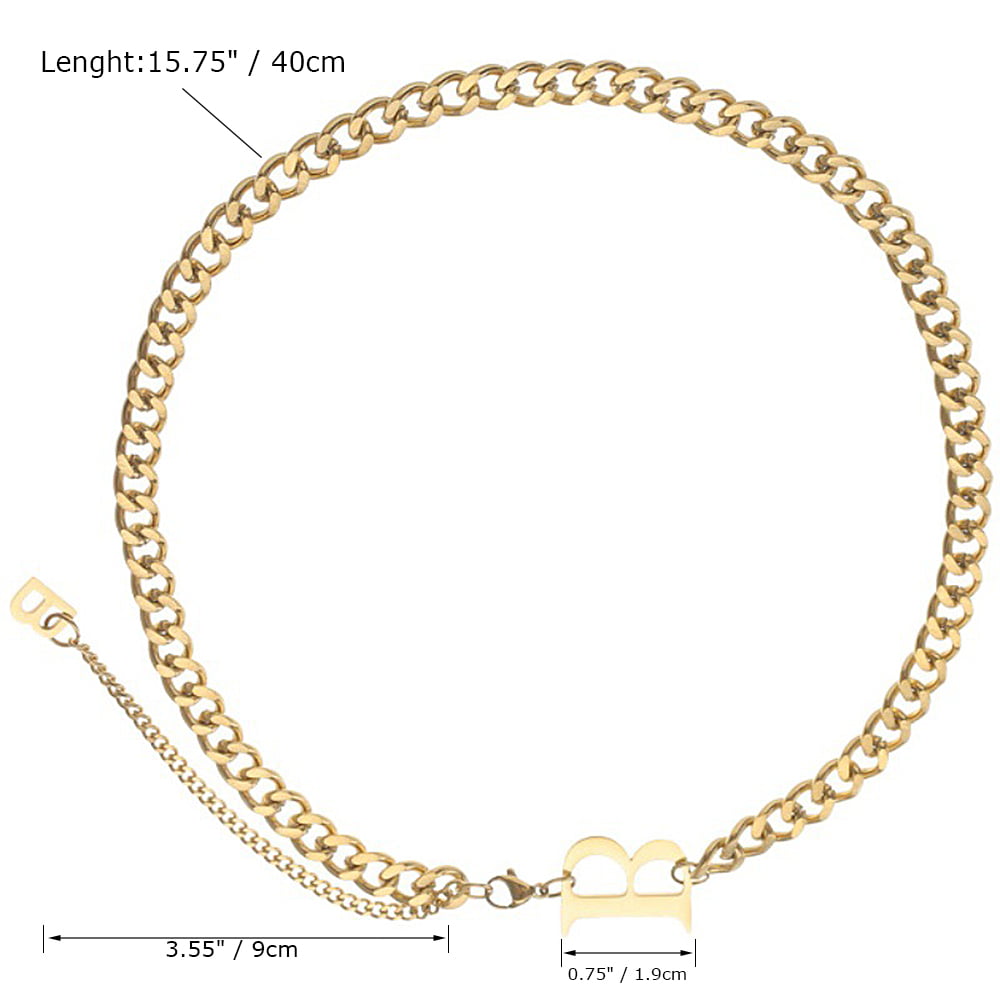 Lilie&WHTE Chunky Chain Necklace for Women Thick Chain Collar Necklace Trendy Necklaces Cable Link Chain Choker Necklaces for Women Chunky Necklace 