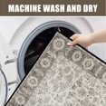 thumbnail image 6 of Washable Vintage Kitchen Mat 31"x20" Non Slip Soft Plush Low Profile Kitchen Rug, Distressed Medallion Oriental Style Sink Mat for Laundry Room Bedroom Office, 6 of 6