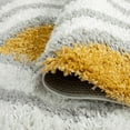 thumbnail image 6 of Contemporary 5x8 Area Rug Shag Thick (5'3'' x 7'3'') Geometric Gold, White Living Room Easy to Clean, 6 of 8