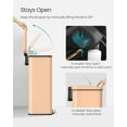 thumbnail image 4 of 10.5 Gallon (40 L) Kitchen Trash Can, Garbage Can, Large Step Trash Bin with Lid, Stainless Steel, Soft Close, 15 Trash Bags Included, Peach Fuzz, 4 of 7