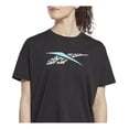 thumbnail image 3 of Playera Mujer Dama Reebok Deportivo Casual Te Graphic Negro negro XS, 3 of 9