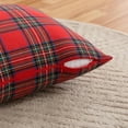 thumbnail image 3 of 2 Pack Christmas Plaid Decorative Throw Pillow Covers Scottish Tartan Cushion Case for Farmhouse Home Holiday Decor Red and Green, 20 x 20 Inches - D, 3 of 6