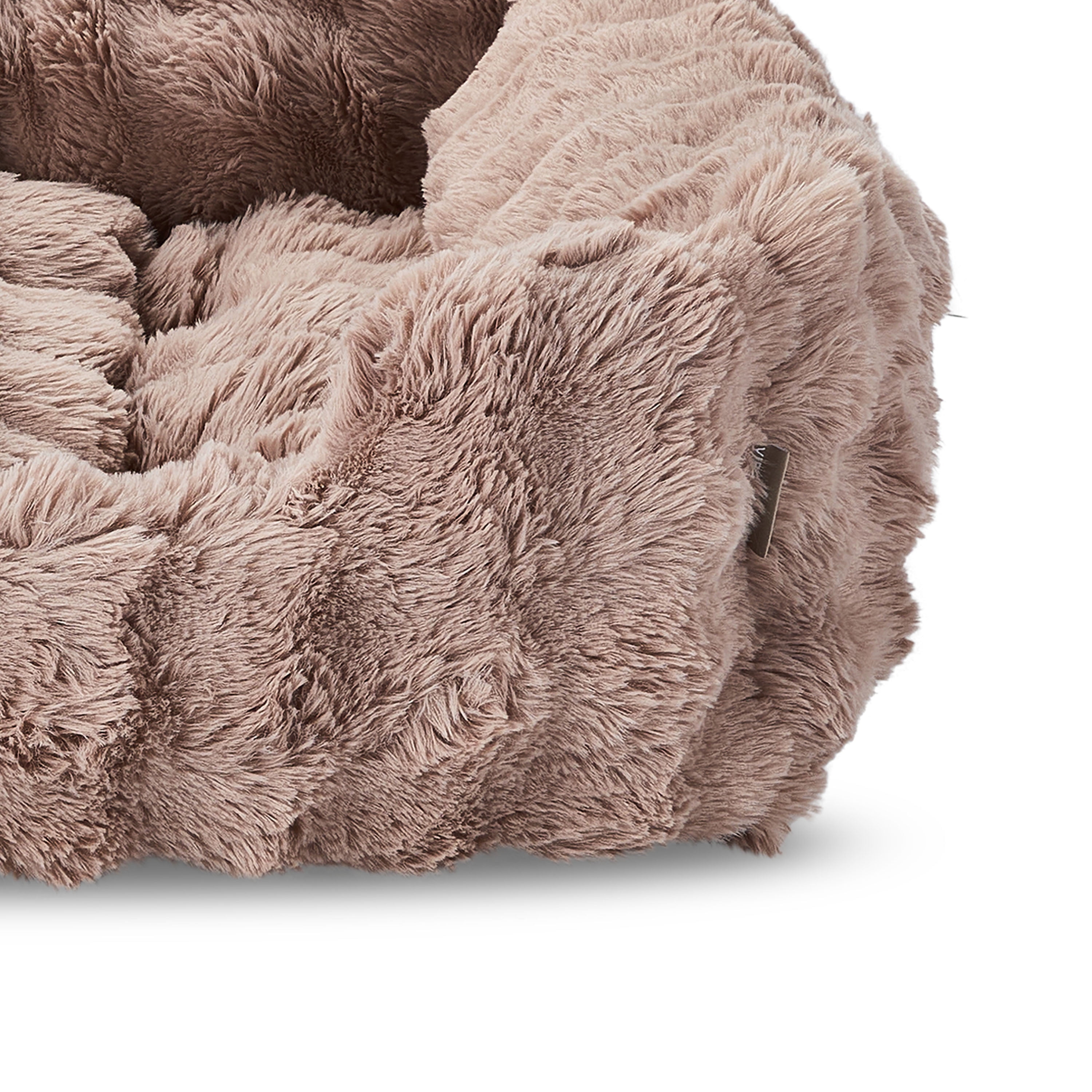 Vibrant Life Large Bubble Faux Fur Orthopedic Cuddler Pet Bed, Tan, 30" x 27"