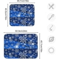 thumbnail image 2 of FREEAMG Christmas Dish Drying Mat Silver Snowflake Blue Xmas Microfiber Absorbent Drying Pad Heat Resistant Kitchen Island Protector Seasonal Gift Party Favors 16"× 18", 2 of 6