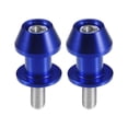 thumbnail image 1 of 1 Par de Spools de Brazo oscilante de Motocicleta 8mm CNC Spools de Brazo oscilante Deslizadores Soporte Azul, 1 of 7