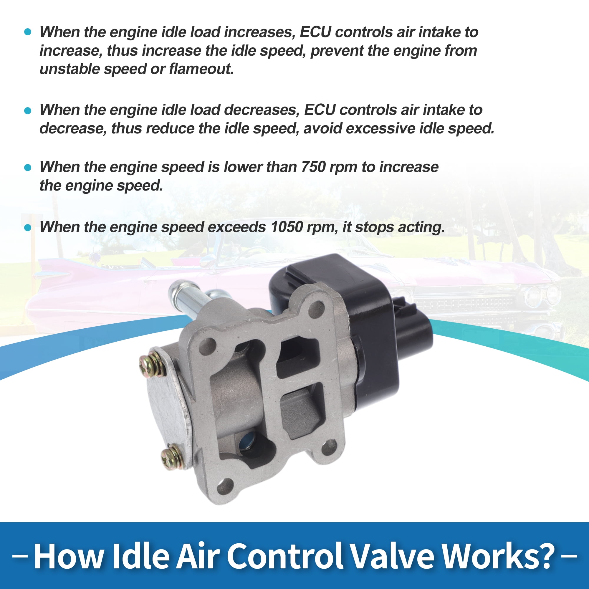 Unique Bargains Car Idle Air Control Valve for Toyota RAV4 1998-2000 Replace No.2227074200 IACV Idle Motor Idle Air Control Valve for Stable Engine Operation