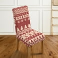 thumbnail image 3 of Xoenoiee Christmas Tree Paw Snowflake Print Dining Room Chair Covers Stretch Parsons Chair Slipcover Christmas Decor Washable Kitchen Dining Chair Cover Removable Seat Protector, 1 Pack, 3 of 7