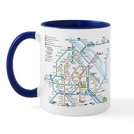 

CafePress - Vienna Metro Map Mug - 11 oz Ceramic Mug - Novelty Coffee Tea Cup