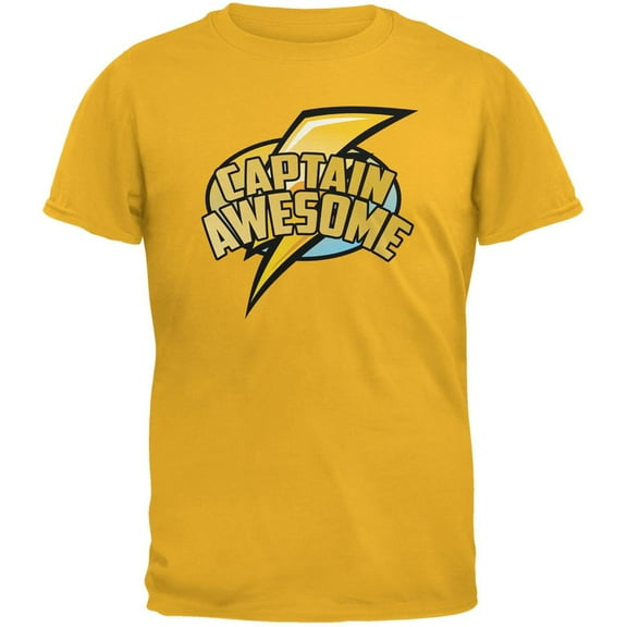 Captain Awesome Gold Youth T-Shirt - Youth X-Large