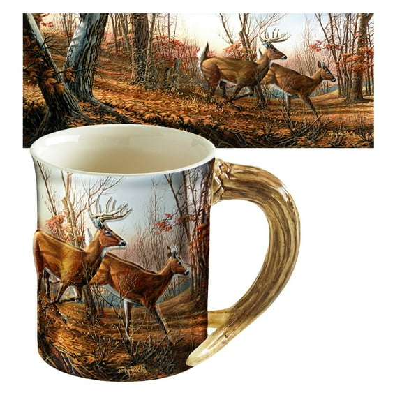 Wild Wings Sculpted Mug Autumn Run 16 oz.