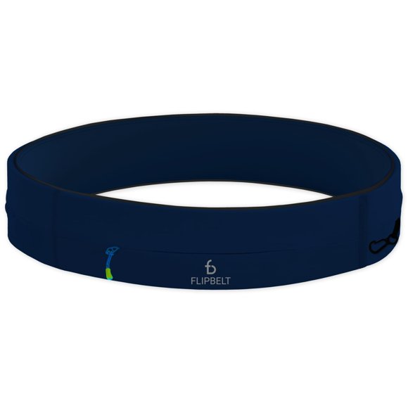 Riñonera para correr FlipBelt, talla XL, azul medianoche