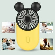 Clairlio Mini Fan Summer Cooling Fan Handheld Personal Fan with LED Light (Yellow) - image 4 de 9