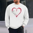 thumbnail image 2 of Stamzod Valentines Sweatshirts for Men Long Sleeve Lover Heart Casual Tops Loose Crew Neck Sweatshirt for Mens White E M, 2 of 6