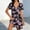 C_ Black, variant on PWPSG Summer Dresses for Women Deep V Neck Short Sleeve Empire Waist Pleated A Line Mini Dress Star Moon Galaxy Print with Practical Side Pockets Blue XL