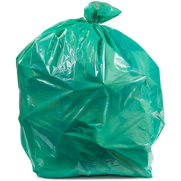 Plasticplace 5560 Gallon Trash Bags, 50 Count, Green
