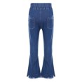 thumbnail image 2 of iEFiEL Kids Girls Flared Jeans Casual High Waist Ripped Denim Pants Bell Bottoms Trousers Type B 110/XL, 2 of 6