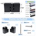 thumbnail image 3 of Muzata HT10 HL10 HT14 Accesorios para pasamanos planos - Paquete de 2 conectores de pivote vertical Accesorios para pasamanos POM de alta resistencia HA23 BNP, 3 of 5