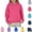 Hot Pink, variant on YOUYEDIAN Girls Hoodie Fall Winter Casual Loose Hooded Sweatshirt Solid Color Pullover Sweaters
