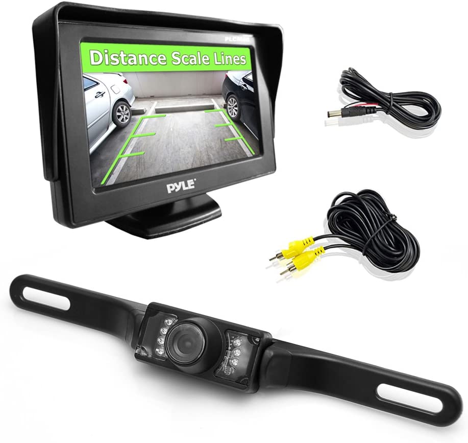Pyle Backup Rear View Car Camera Monitor Screen System Kit Parking