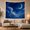 Crescent Clouds, variant on Crescent Moon and Stars Against Billowy Clouds Dreamy Celestial for Space Lovers Celestial Wall Art Decor Housewarming Gift Tapestry Wall Hanging for Bedroom and Living Room