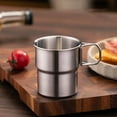 thumbnail image 3 of Stainless Steel Travel Mug with Lid and Handle Leak Proof Portable Coffee Cup for Camping Hiking Outdoor Adventures, 3 of 3