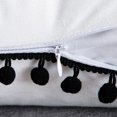 thumbnail image 2 of Cojín decorativo con flecos geométricos simples, funda de almohada suave con borlas, almohada interior no incluida, 2 of 6