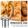 thumbnail image 3 of HLONK Deep Fryer Pot with Strainer Basket Stainless Steel Deep Frying Pot with Handle Lid Portable Oil Mini Fryer Reusable Deep Frying Oil Container Good Heat Conductivity for Frying Fish, 3 of 10
