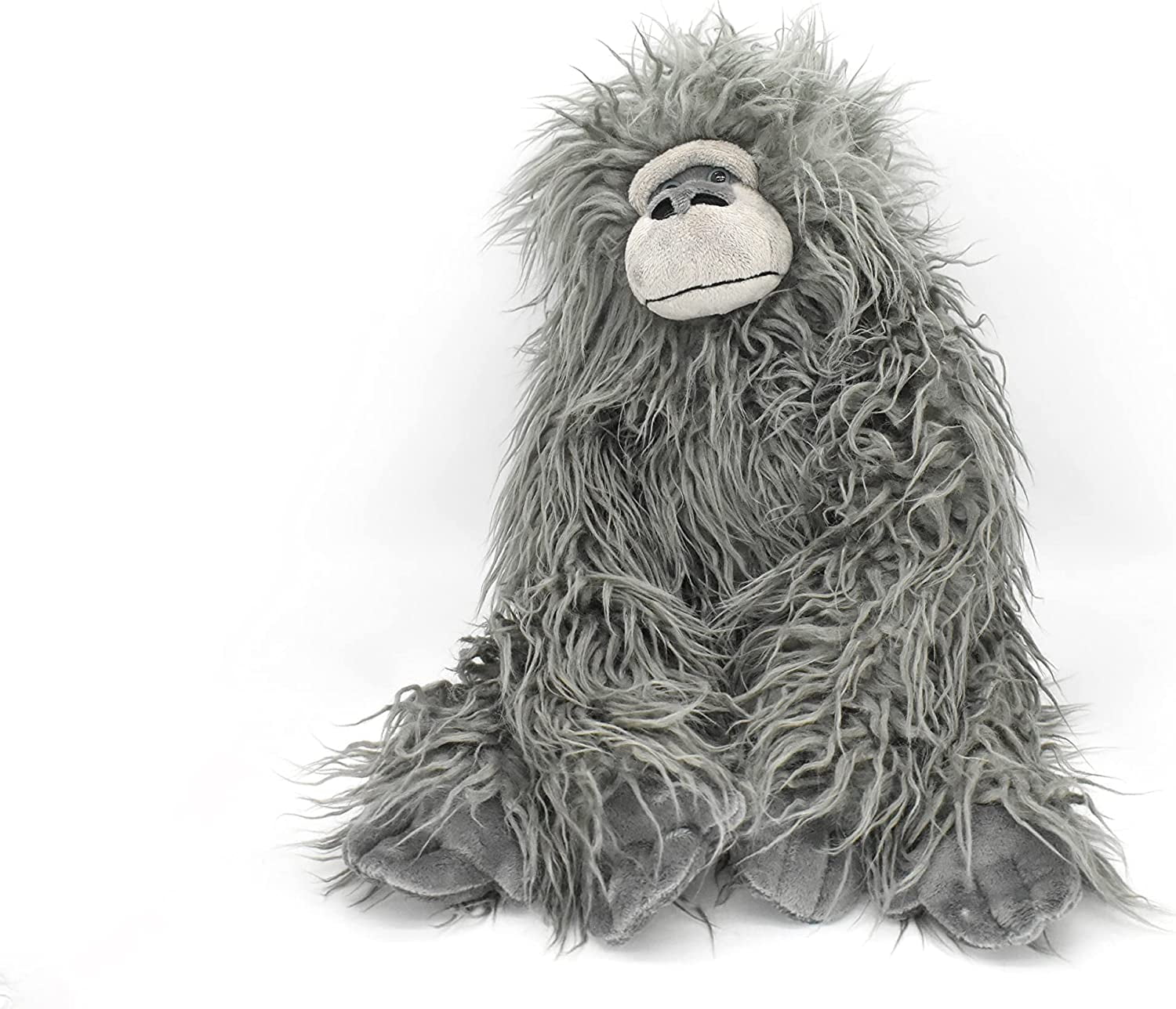 Gorilla, Grey, Soft Shaggy, Realistic Cute Stuffed Animal Plush Toy
