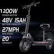 Electric Scooter, Dual Motor 1200W Peak,48V 15AH 27 MPH, Foldable Adult Scooter, UL 2272 Certified Full Suspension