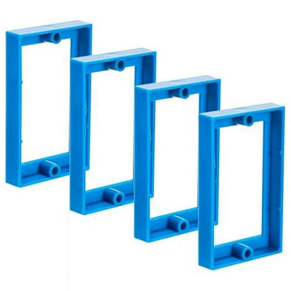 4Pcs Single Gang Outlet Box Extender,Electrical Outlet Extender Blue