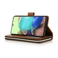 thumbnail image 3 of Feishell for Samsung Galaxy A71 5G (6.7 inch) Wallet Case for Women Men,Premium PU Leather Magnetic Clasp Zipper 9 Card Slots Folio Flip Holder Shockproof Purse Phone Case with Wrist Strap,Brown, 3 of 8