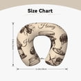 thumbnail image 4 of Honey Honeycomb Vintage Ergonomic Memory Foam Travel Pillow, Soft U-Shaped Neck Support Pillow Cover for Airplane, Office, Driving, 4 of 7