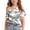 Gray-A, variant on 5-14 Years Como Printed One-Shoulder Top Cold Shoulder Casual Top Loose Short Sleeve T-Shirts for Casual Daily and Summer Wear
