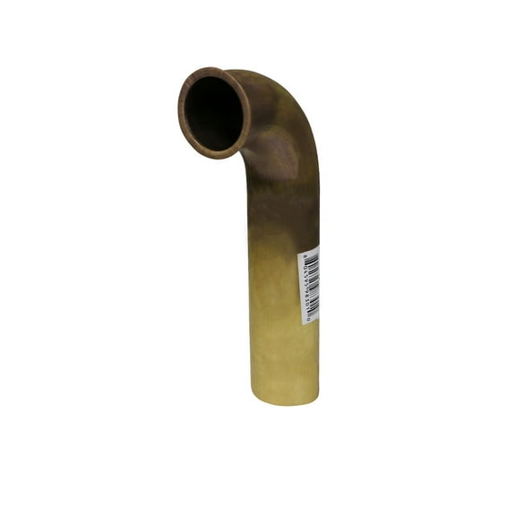 Brass Waste Arm 1-1/4" x 8" Slip Joint Rough Brass Waste Bend 17-Gauge Chrome Plated