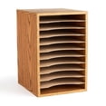 thumbnail image 1 of Scranton & Co Medium Oak 11 Compartment Vertical Desk Top Sorter, 1 of 4