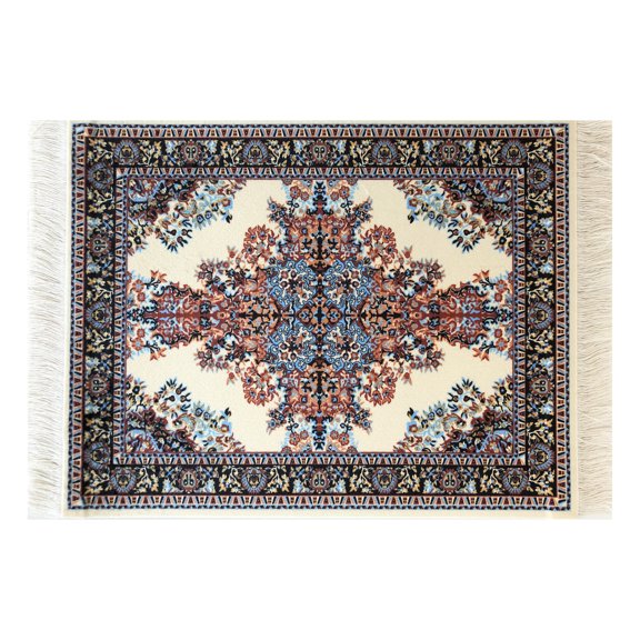 Inusitus Rug-Style Computer Mouse Pad - Carpet Mousemat - Square - Great Gift, Beige
