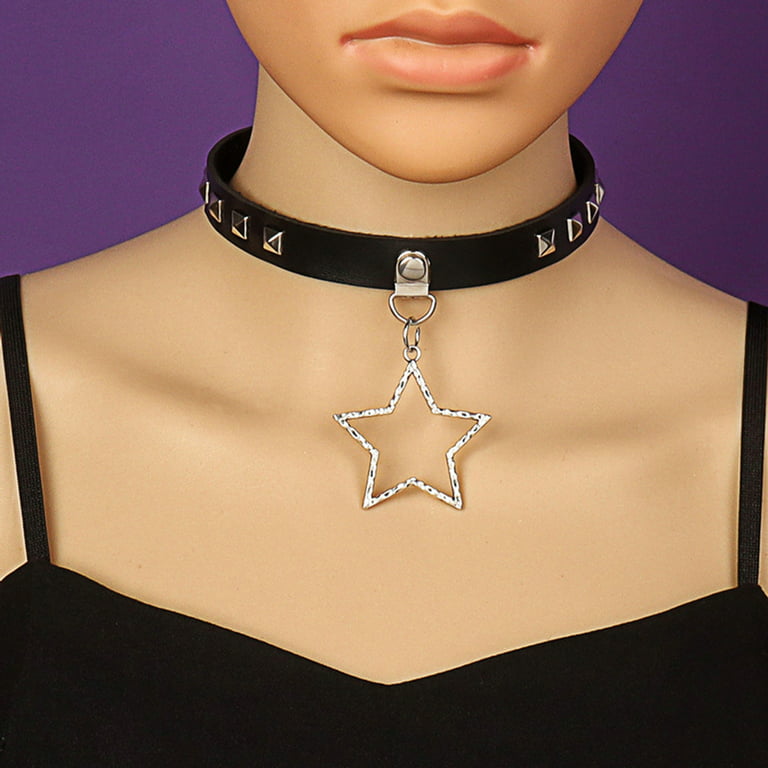 Gothic Accessories Necklace, Leather Choker Necklace